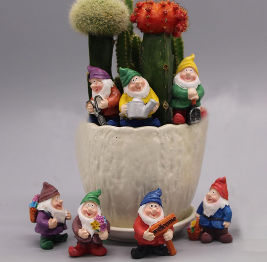 7pc Mini Fairy Garden Gnomes Set