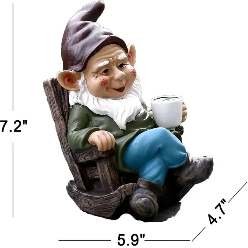 Coffee Drinking Garden Gnome