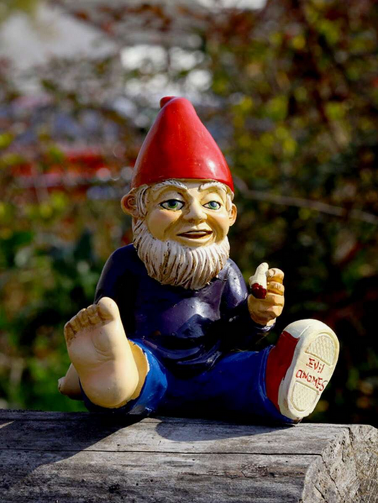 "Gnomey" the Evil Weed Smoking Garden Gnome
