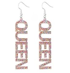 Word Style Earrings.