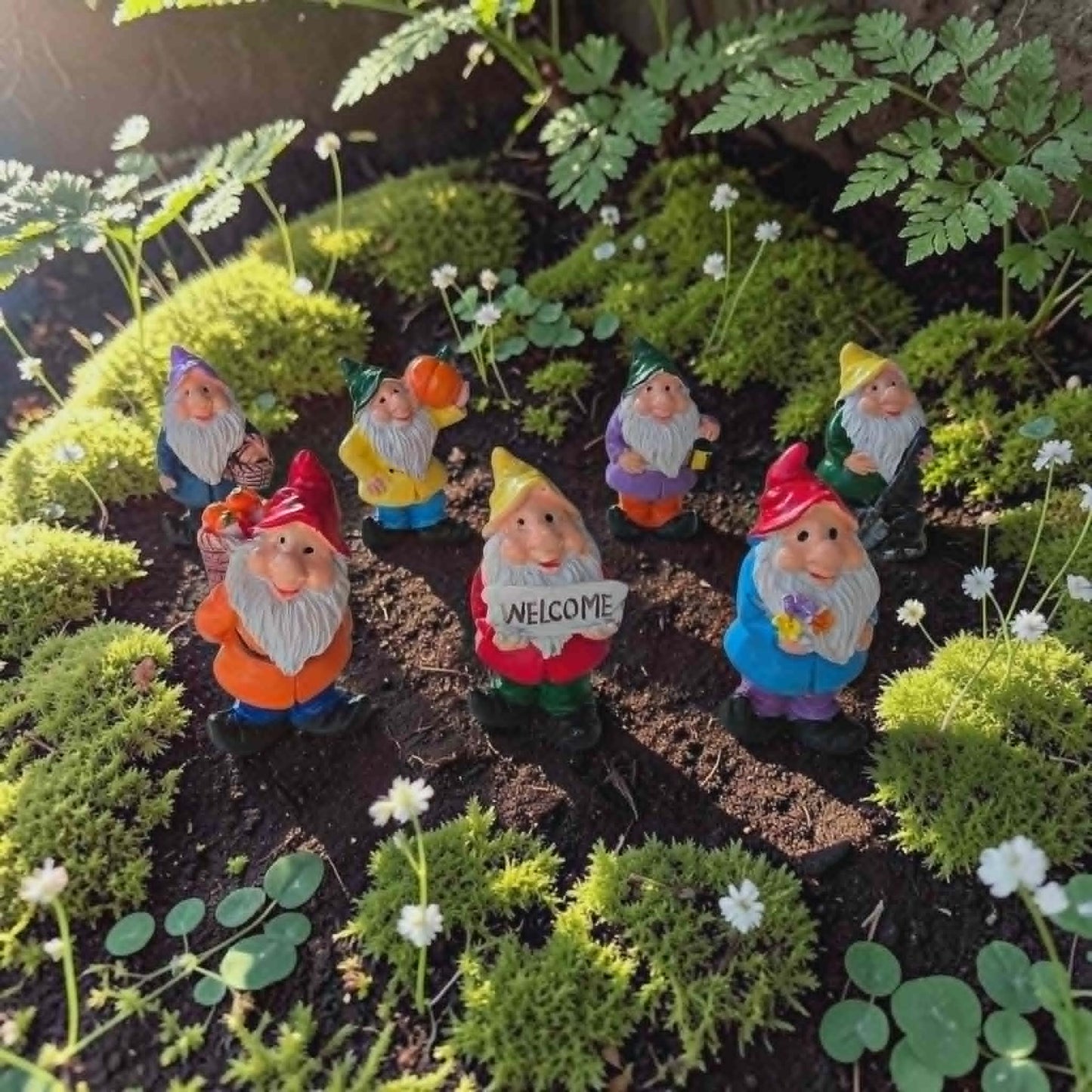 Mini Fairy Garden Gnomes Set of 7