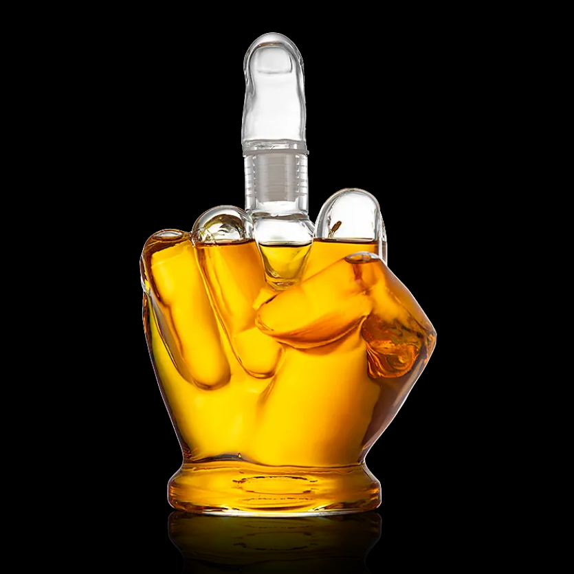 Middle Finger 1000ml Whiskey Decanter - Perfect Gift