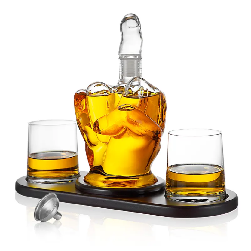 Middle Finger 1000ml Whiskey Decanter - Perfect Gift
