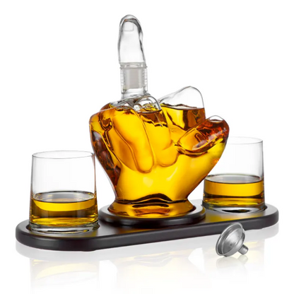 Middle Finger 1000ml Whiskey Decanter - Perfect Gift