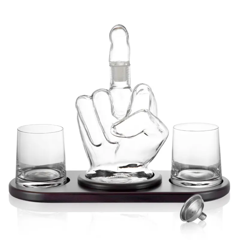 Middle Finger 1000ml Whiskey Decanter - Perfect Gift