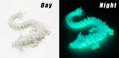 3D Printed Luminous Dragon 55cm - White