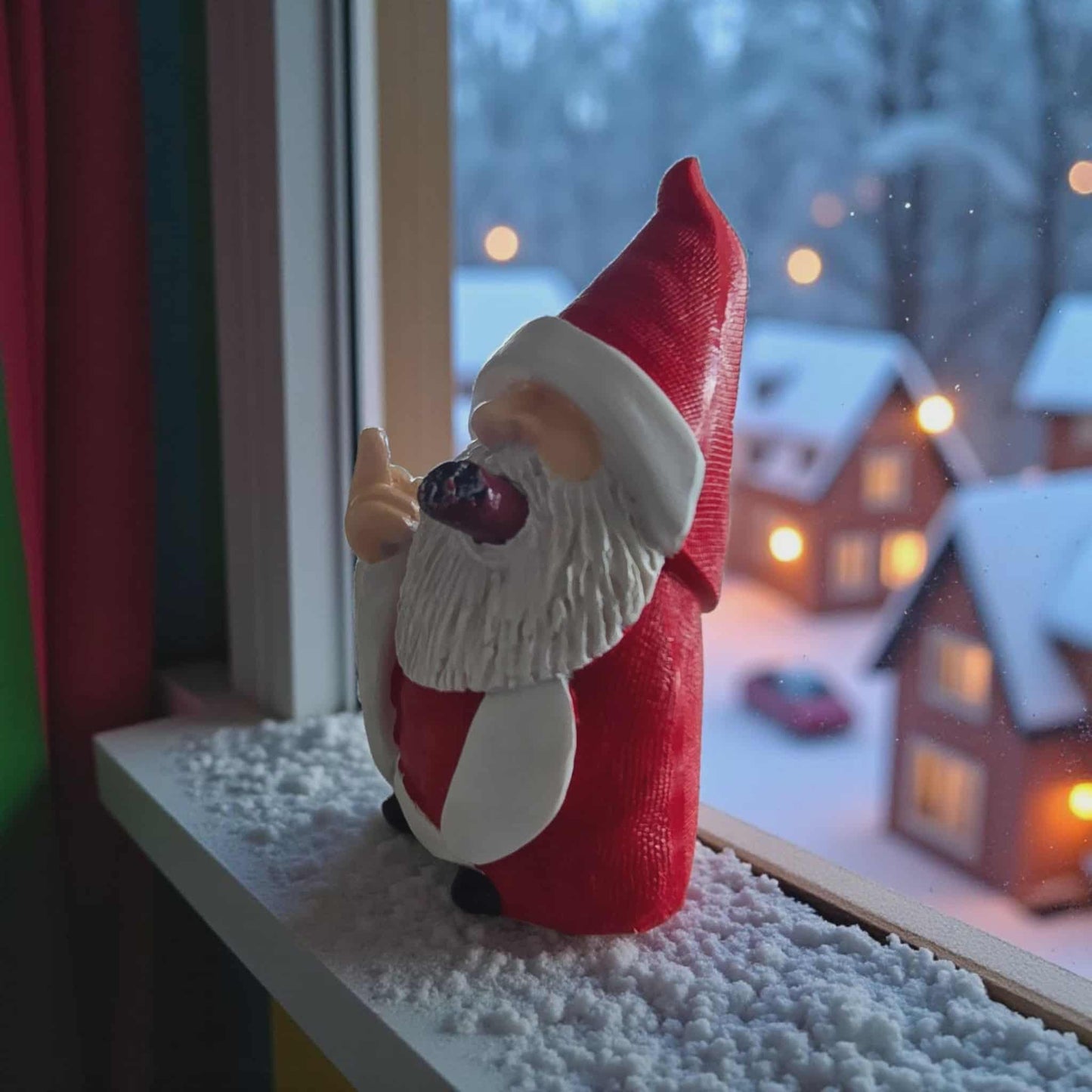 Naughty "Nick" Santa Dwarf Garden Gnome